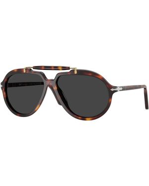 Persol Po0202S 24/48 Sunglasses Acetate Squared Polarized - Black