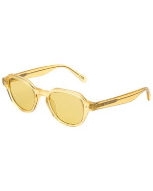 Retrosuperfuture 4As Voce Cream Sunglasses Acetate Squared Normal - Yellow