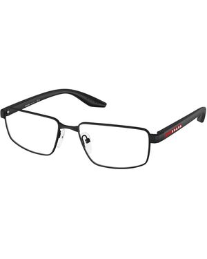 Prada Linea Rossa Ps 52Rv Dg01O1 Optical Frames Metal Squared Normal - Black