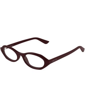 McQueen Am0559O 003 Optical Frames Acetate Transparent Round - Black