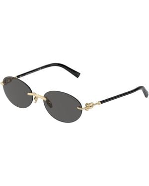 Tiffany & Co. Tf3104D 6216S4 Sunglasses Metal Round Normal - Black