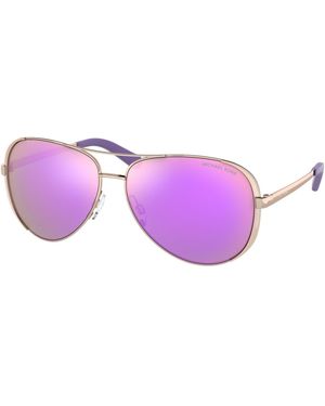 Michael Kors Mk5004 Chelsea 10034V Sunglasses Metal Squared Normal - Purple