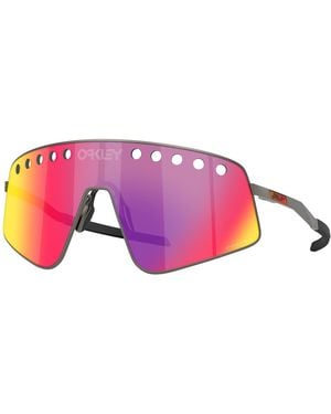 Oakley Oo6025 Sutro Ti Sweep 602503 Sunglasses Titanium Squared Normal - Black