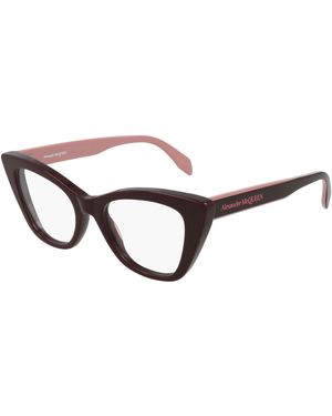 McQueen Am0305O 004 Optical Frames Acetate Cat Eye - Black