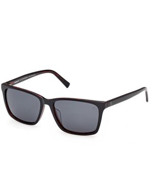 Timberland Tb00073-H 65D Sunglasses Acetate Smoke Squared Polarized - Black