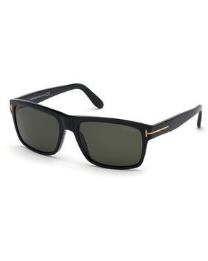 Tom Ford Ft0678 August 01D Sunglasses Acetate Smoke Geometric Polarized - Black