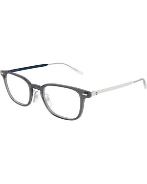 Montblanc Mb0467Ol 010 Optical Frames Injected Transparent Squared - Black