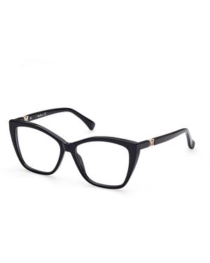 Max Mara Mm5036 001 Optical Frames Acetate Squared Normal - Black