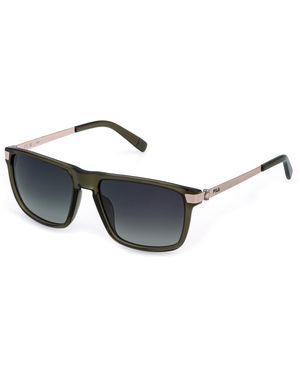Fila Sfib11 9Hfp Sunglasses Acetate Smoke Geometric Nuanced - Black