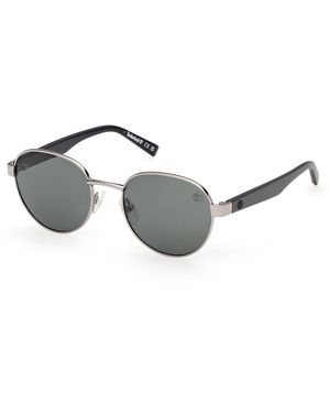 Timberland Tb00079 10R Sunglasses Round Polarized - Black