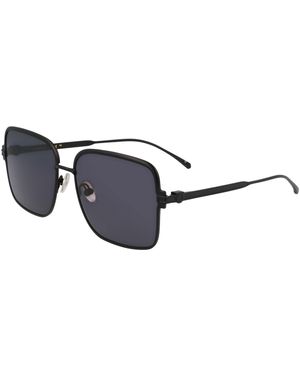 Ferragamo Sf317S 002 Sunglasses Metal Squared Normal - Black