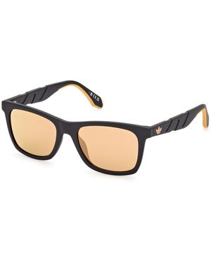 adidas Or0101 02G Sunglasses Injected Squared Normal Mirror - Black