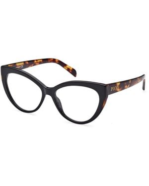 PUCCI Ep5215 005 Optical Frames Acetate Cat Eye Normal - Black
