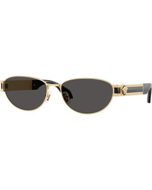 Versace Ve2304 152387 Sunglasses Metal Cat Eye Normal - Black