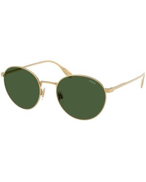 Polo Ralph Lauren Ph3158 941171 Sunglasses Metal Round Normal - Green