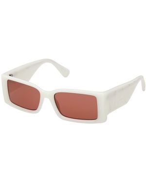 MAX&Co. Mo0130 25E Sunglasses Injected Squared Normal - White