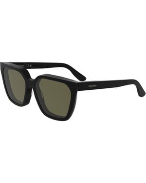 Calvin Klein Ck25500S 001 Sunglasses Acetate Squared Normal - Black