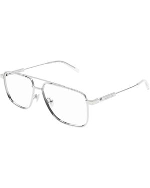 McQueen Am0480O 001 Optical Frames Acetate Transparent Pilot - Black