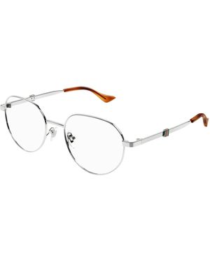 Gucci Gg1496O 003 Optical Frames Metal Transparent Round - Black