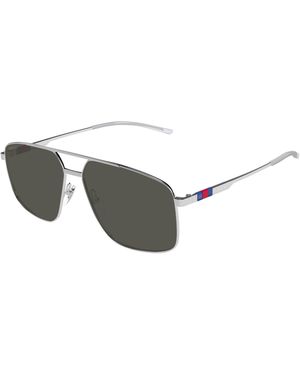 Gucci Gg1676S 001 Sunglasses Metal Pilot - Black