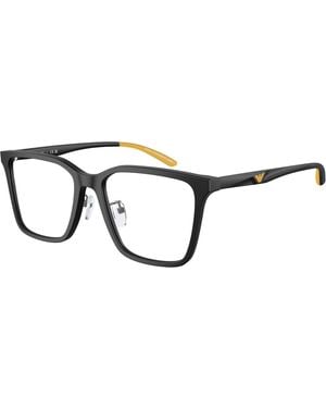 Emporio Armani Ea3232D 5001 Optical Frames Acetate Transparent Squared Normal - Black