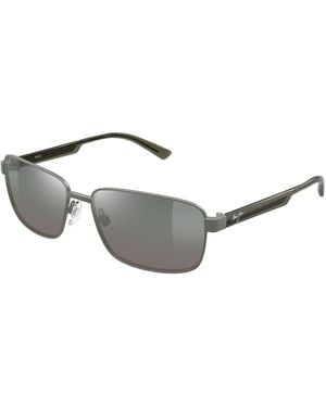 Maui Jim Mj0362S 004 Sunglasses Metal Squared - Black