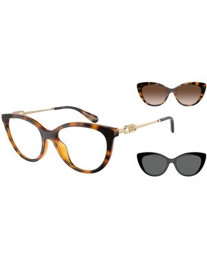 Emporio Armani Ea4213U 50261W Sunglasses Injected Transparent Cat Eye Normal - Black