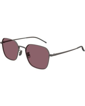 Bottega Veneta Bv1422Sa 003 Sunglasses Titanium Round - Black