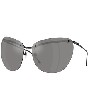 DIESEL Dl1007 109/6G Sunglasses Metal Cat Eye Mirrored - Grey