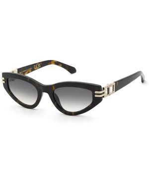 Twinset Stw114 04Bl Sunglasses Acetate Smoke Cat Eye Normal Nuanced - Black