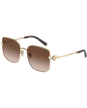 Tiffany & Co. Tf3105D 61893B Sunglasses Steel Squared Normal Shaded - Black