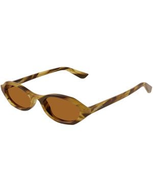 McQueen Am0559S 003 Sunglasses Acetate Round - Black