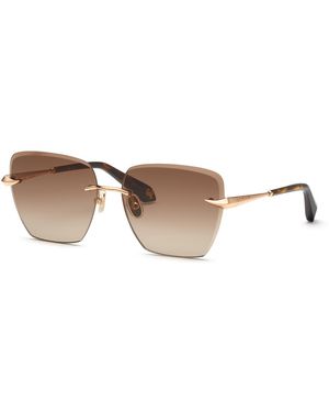 Roberto Cavalli Src151M 08Fc Sunglasses Metal Squared Normal Nuanced - Black