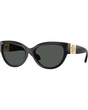 Versace Ve4524U Gb1/87 Sunglasses Injected Cat Eye Normal - Black