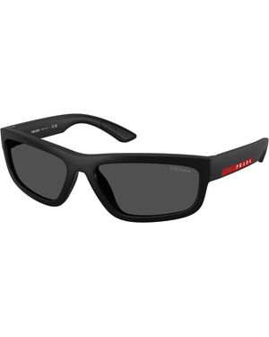 Prada Linea Rossa Ps 05Zs Dg006F Sunglasses Injected Squared Normal - Black