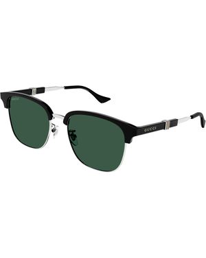 Gucci Gg1499Sk 004 Sunglasses Metal Round - Black