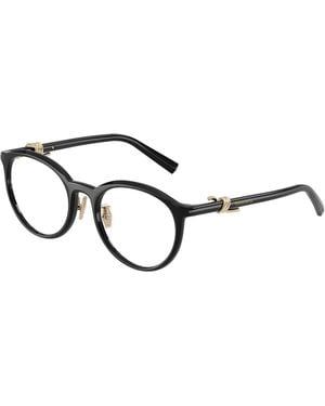 Tiffany & Co. Tf2304D 8001 Optical Frames Injected Transparent Round Normal - Black