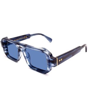 Xlab Moreton Sunglasses Acetate Squared Polarized - Blue