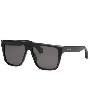 Roberto Cavalli Src094M 700Y Sunglasses Acetate Smoke Squared Normal - Black
