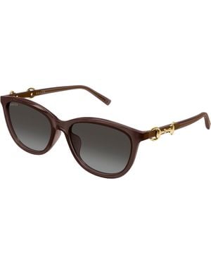 Gucci Gg2220Sk 003 Sunglasses Acetate Round Nuanced - Black