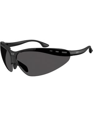 Moncler Q74007 628887 Sunglasses Injected Geometric Normal - Black