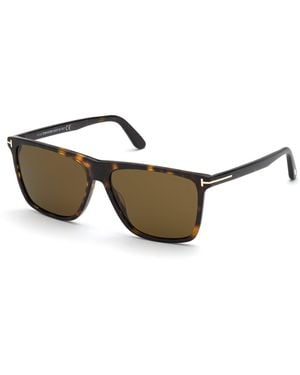 Tom Ford Ft0832 Fletcher 52J Sunglasses Acetate Squared Normal - Black