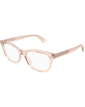 McQueen Am0461O 003 Optical Frames Acetate Transparent Cat Eye - Black