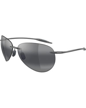Maui Jim Mj0421S 005 Sunglasses Injected Pilot - Black