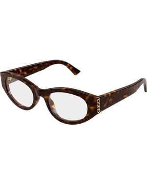 Gucci Gg2041O 002 Optical Frames Acetate Transparent Round - Black