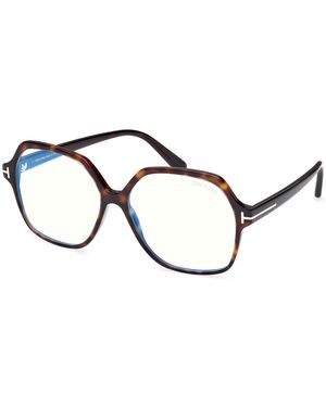 Tom Ford Ft6062-B 071 Optical Frames Acetate Geometric Normal - Black