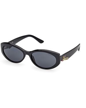 Guess Gu00307 01A Sunglasses Injected Smoke Round Normal - Black