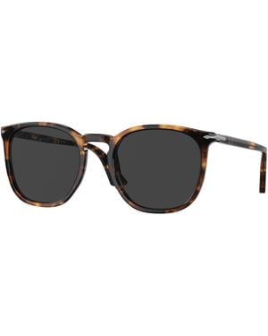 Persol Po3316S 110248 Sunglasses Acetate Round Polarized - Black