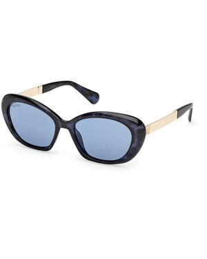 MAX&Co. Mo0133 55V Sunglasses Injected Round Normal - Black