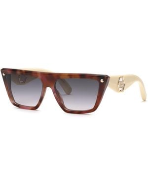 Philipp Plein Spp177 Plein Muse 07Tb Sunglasses Acetate Cat Eye Normal Shaded - Black